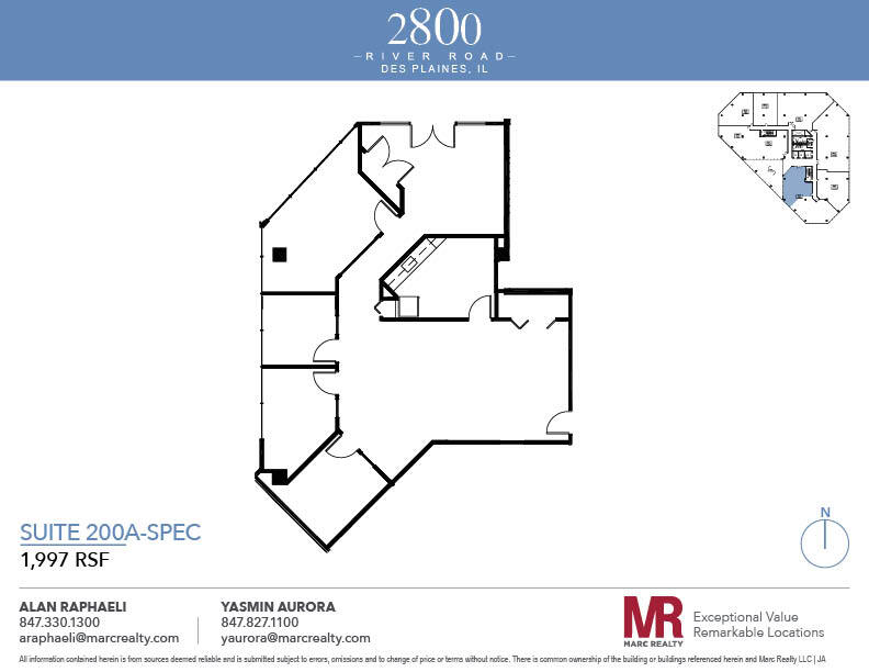 2800 S River Rd, Des Plaines, IL à louer Plan d’étage– Image 1 sur 1
