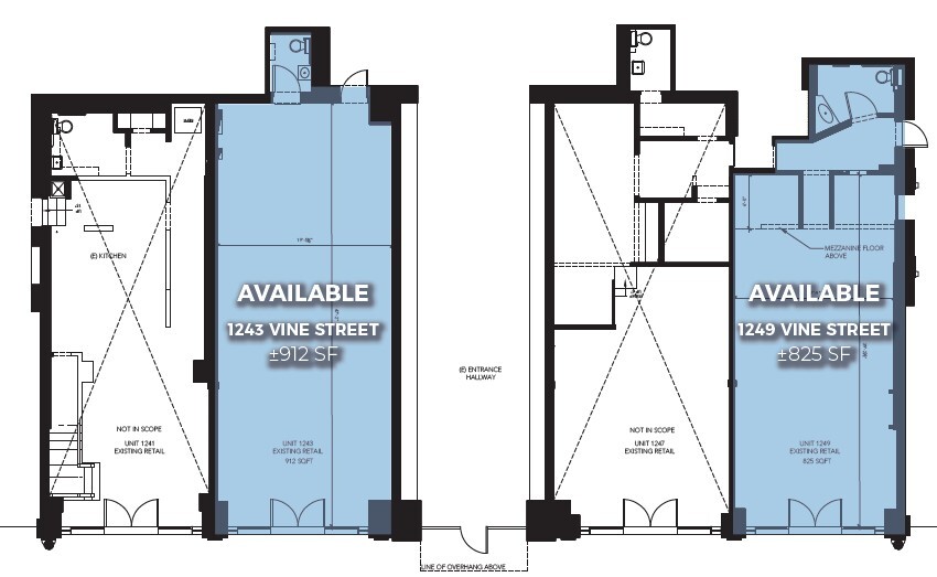 1245 Vine St, Los Angeles, CA à louer Plan d’étage– Image 1 sur 1