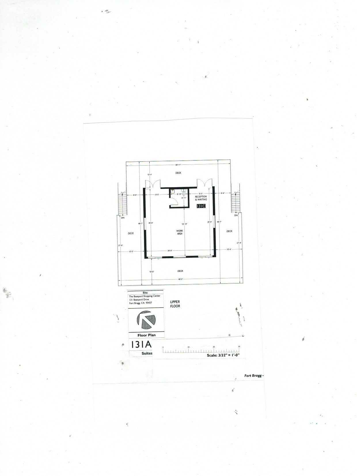 171-185 Boatyard Dr, Fort Bragg, CA à louer Plan d’étage– Image 1 sur 4