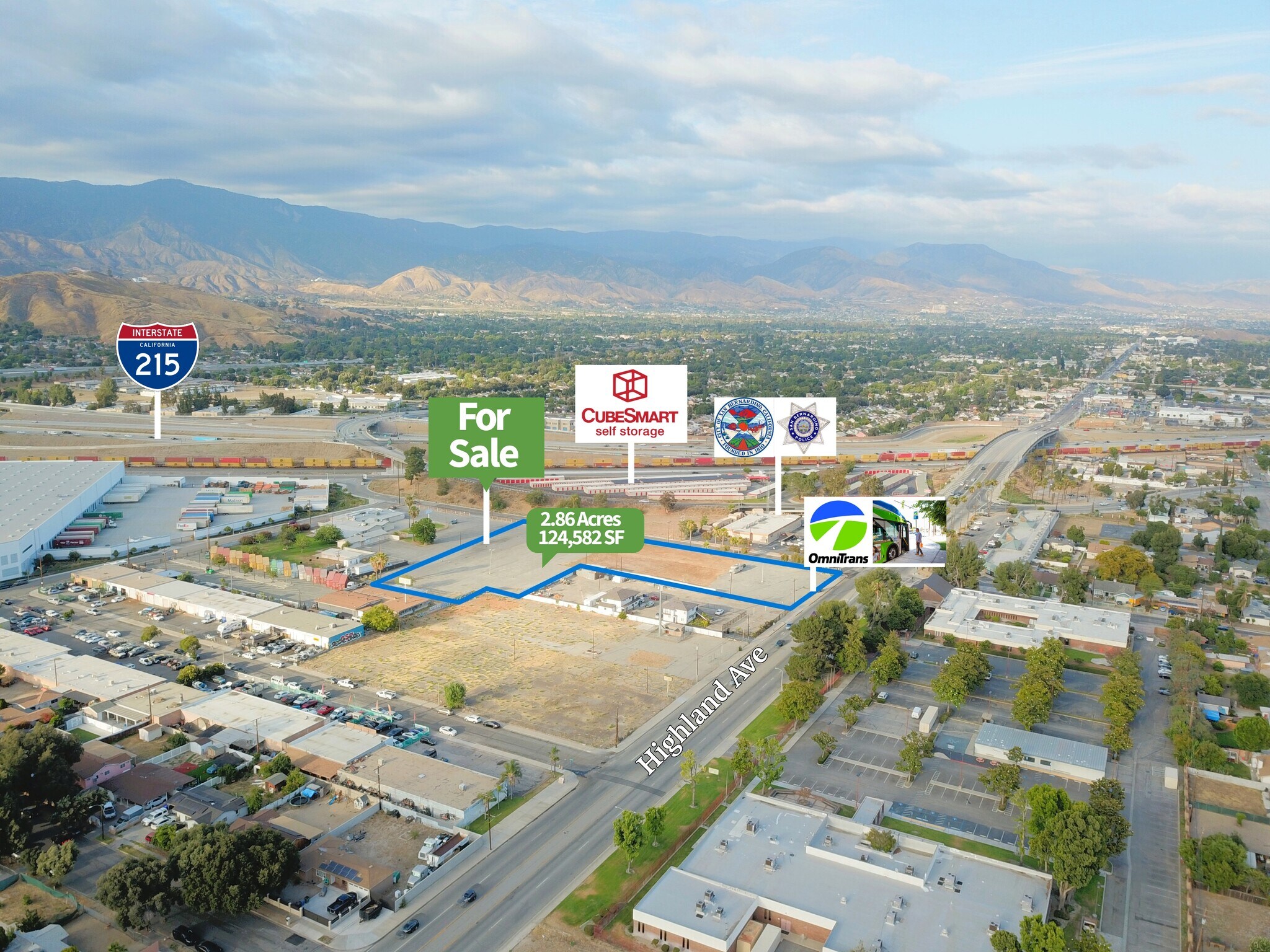 1500 W Highland Ave, San Bernardino, CA à vendre Aérien– Image 1 sur 13