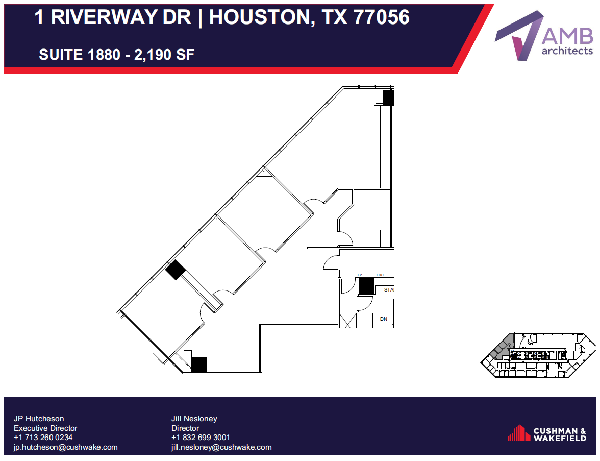 1 Riverway, Houston, TX à louer Plan d’étage– Image 1 sur 1