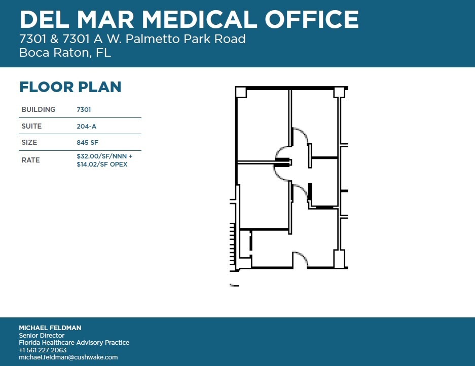 7301 W Palmetto Park Rd, Boca Raton, FL à louer Plan d’étage– Image 1 sur 1