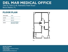 7301 W Palmetto Park Rd, Boca Raton, FL à louer Plan d’étage– Image 1 sur 1