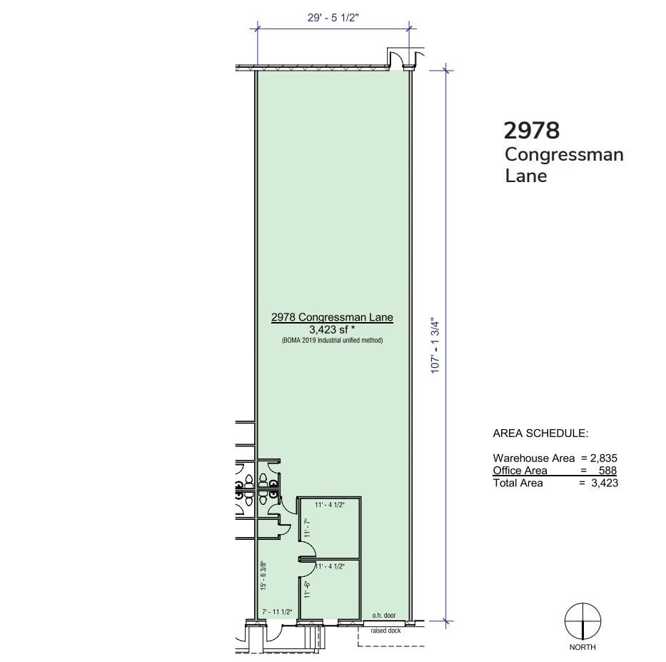 2970-2990 Congressman Ln, Dallas, TX à vendre Plan d’étage– Image 1 sur 1