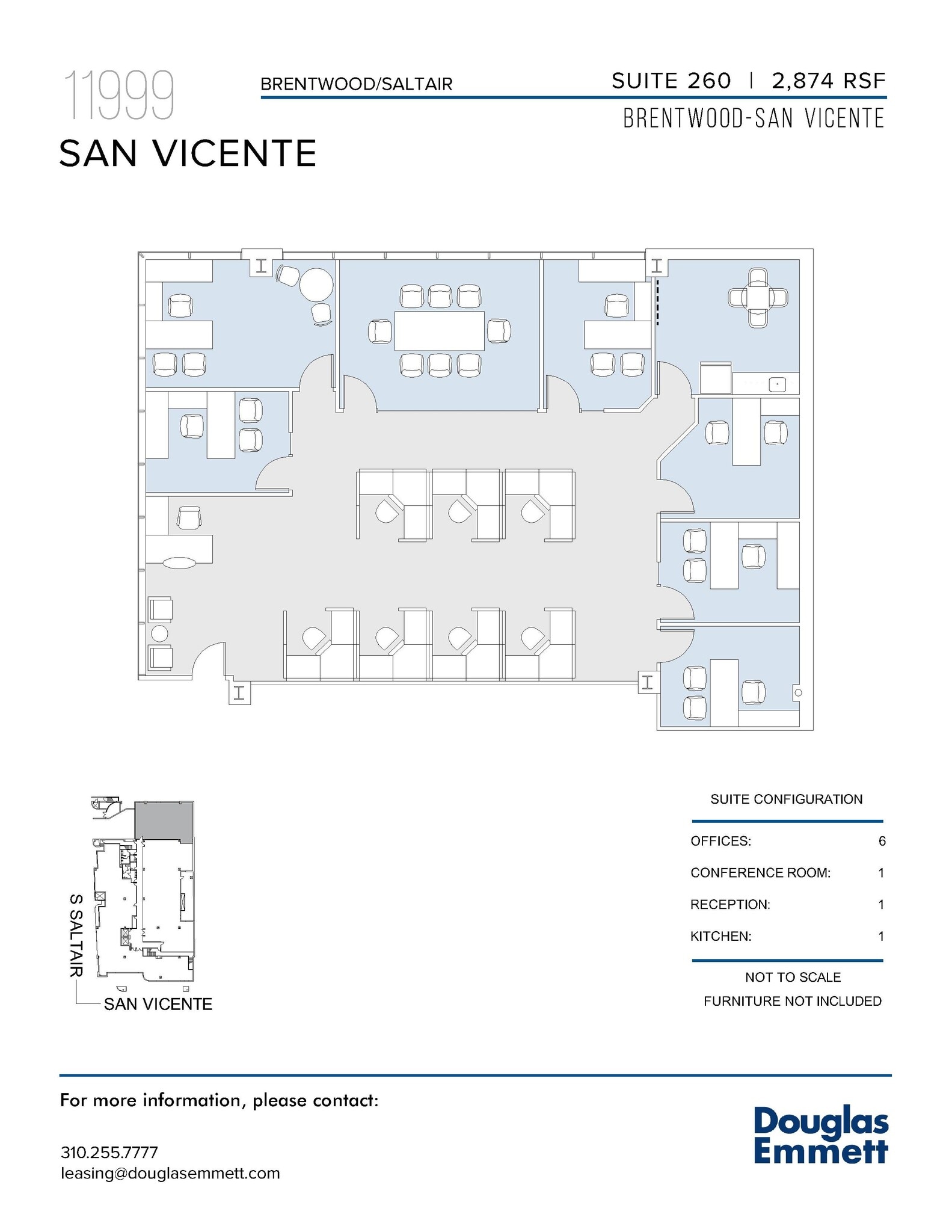 11999 San Vicente Blvd, Los Angeles, CA à louer Plan d’étage– Image 1 sur 1