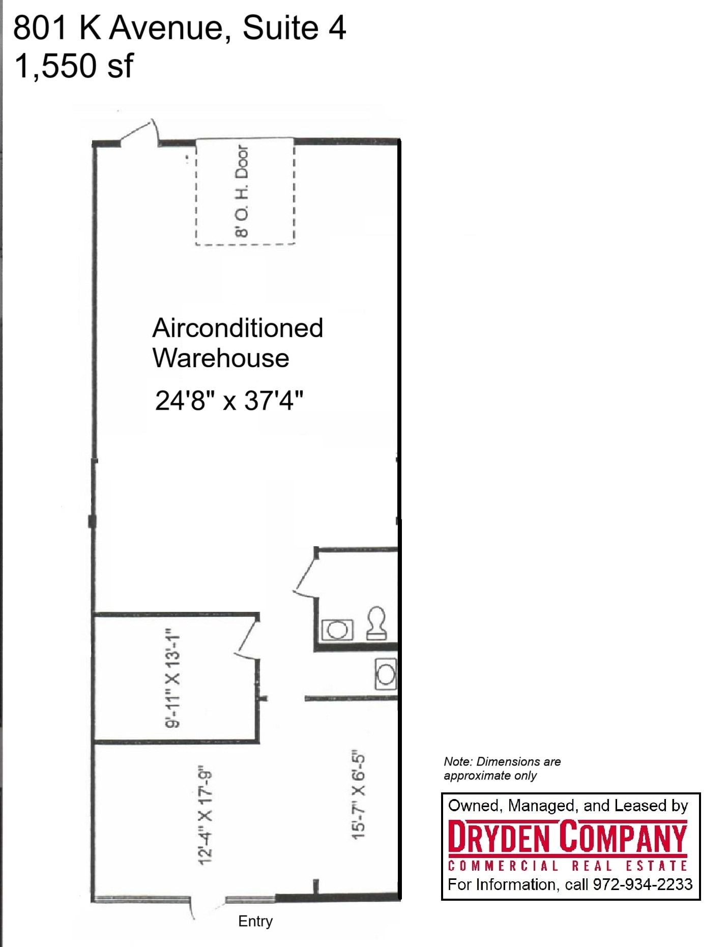 801 K Ave, Plano, TX à louer Plan d’étage– Image 1 sur 3