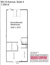 801 K Ave, Plano, TX à louer Plan d’étage– Image 1 sur 3