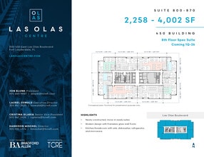 450 E Las Olas Blvd, Fort Lauderdale, FL à louer Plan d’étage– Image 2 sur 2