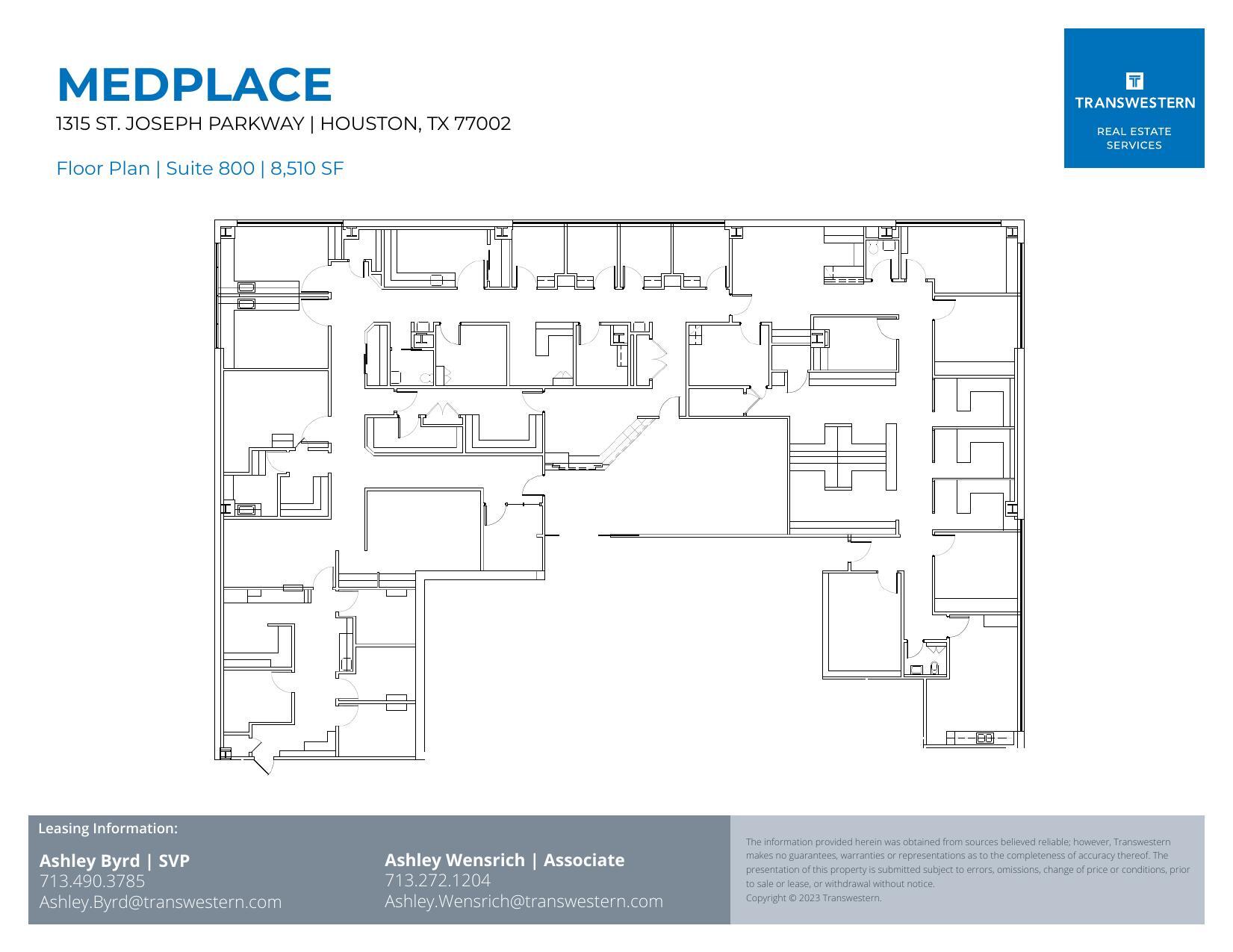 1315 St Joseph Pky, Houston, TX à louer Plan d’étage– Image 1 sur 1