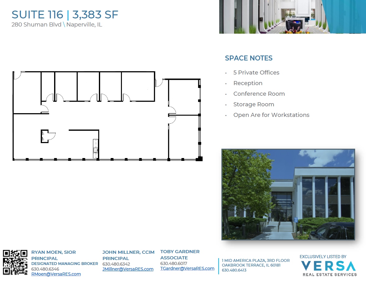 280 Shuman Blvd, Naperville, IL à louer Plan d’étage– Image 1 sur 2