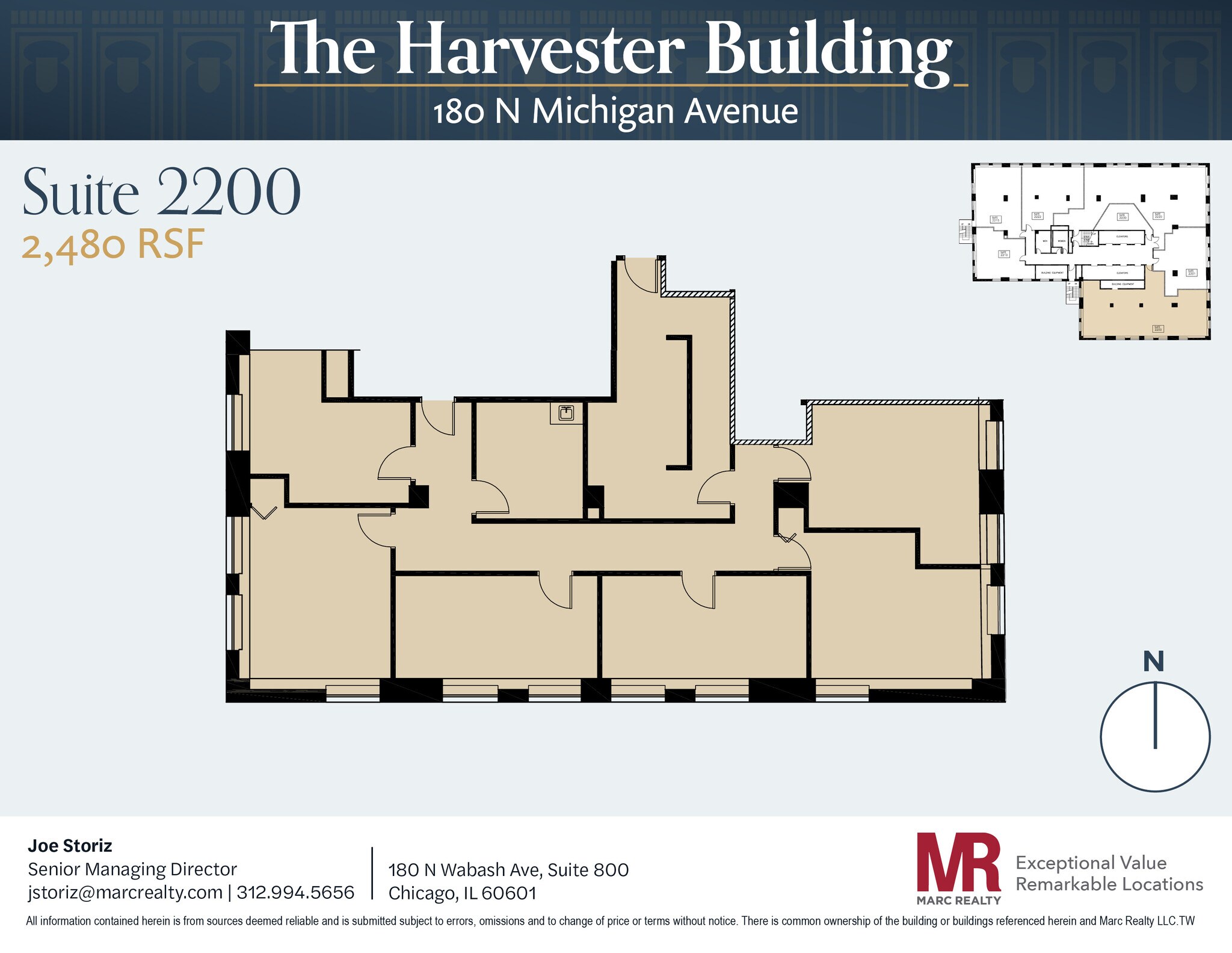 180 N Michigan Ave, Chicago, IL à louer Plan d’étage– Image 1 sur 8
