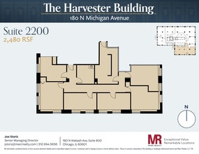 180 N Michigan Ave, Chicago, IL à louer Plan d’étage– Image 1 sur 8