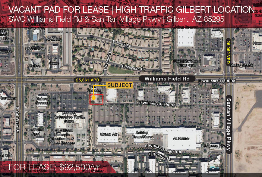 Terrain dans Gilbert, AZ à louer - Aérien – Image 1 sur 3