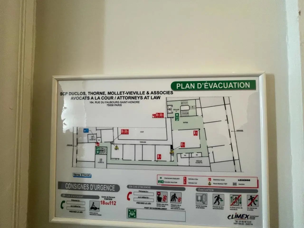 164 Rue Du Faubourg Saint-Honoré, Paris à louer Plan d’étage– Image 1 sur 10