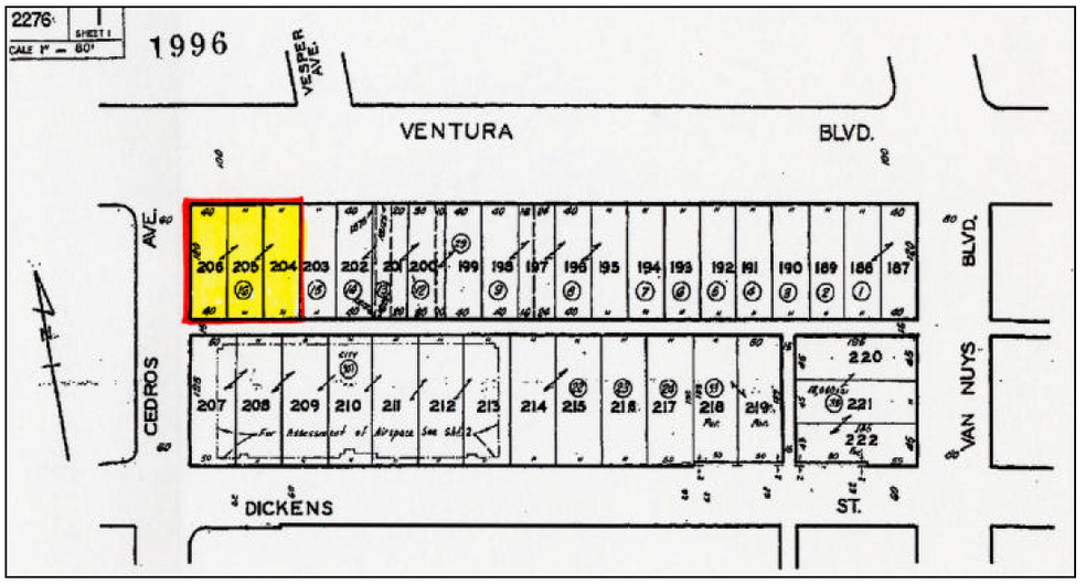 14600-14612 Ventura Blvd, Sherman Oaks, CA à louer - Plan cadastral – Image 2 sur 9