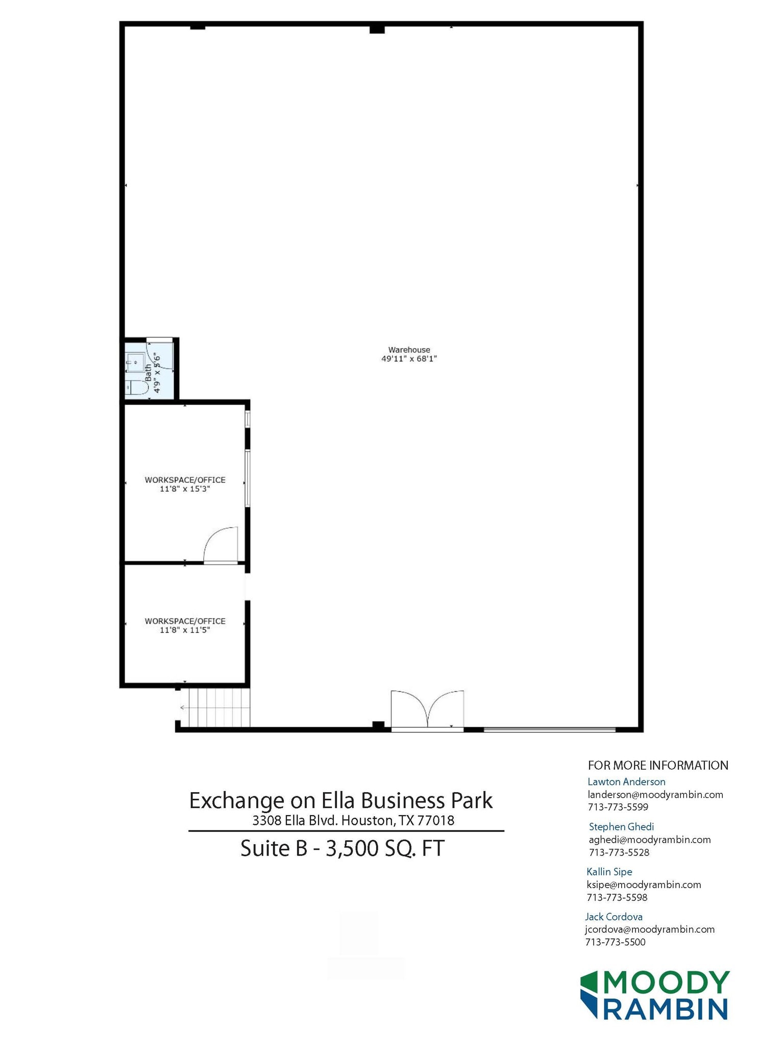 3306 Ella Blvd, Houston, TX à louer Plan d’étage– Image 1 sur 1