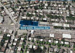 6405-6455 Rue Beaubien E, Montréal, QC - Vue aérienne vue de carte - Image1