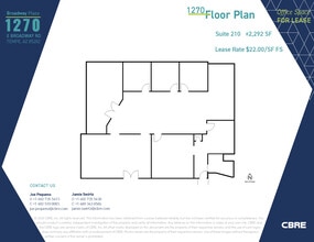 1232 E Broadway Rd, Tempe, AZ à louer Plan d’étage– Image 1 sur 1
