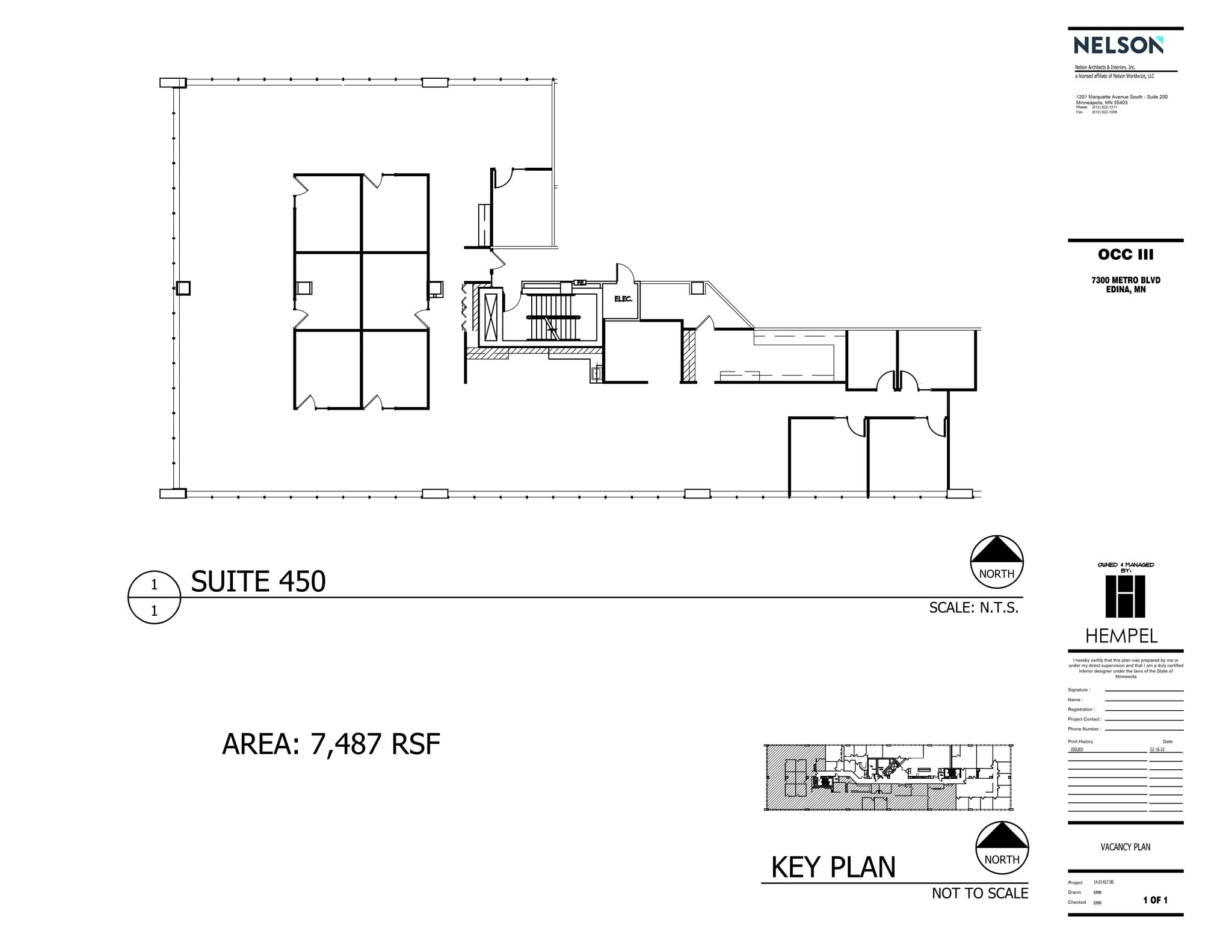 7300 Metro Blvd, Edina, MN à louer Plan de site– Image 1 sur 1