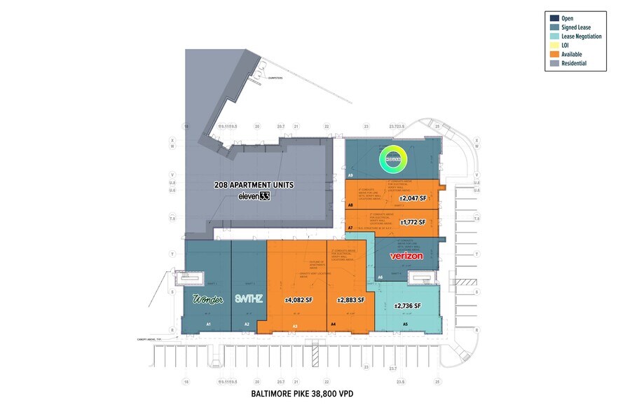 1067 W Baltimore Pike, Media, PA à louer - Plan de site – Image 3 sur 10