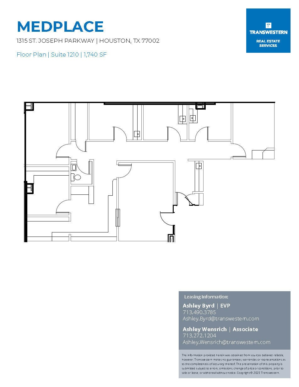 1315 St Joseph Pky, Houston, TX à louer Plan d’étage– Image 1 sur 1