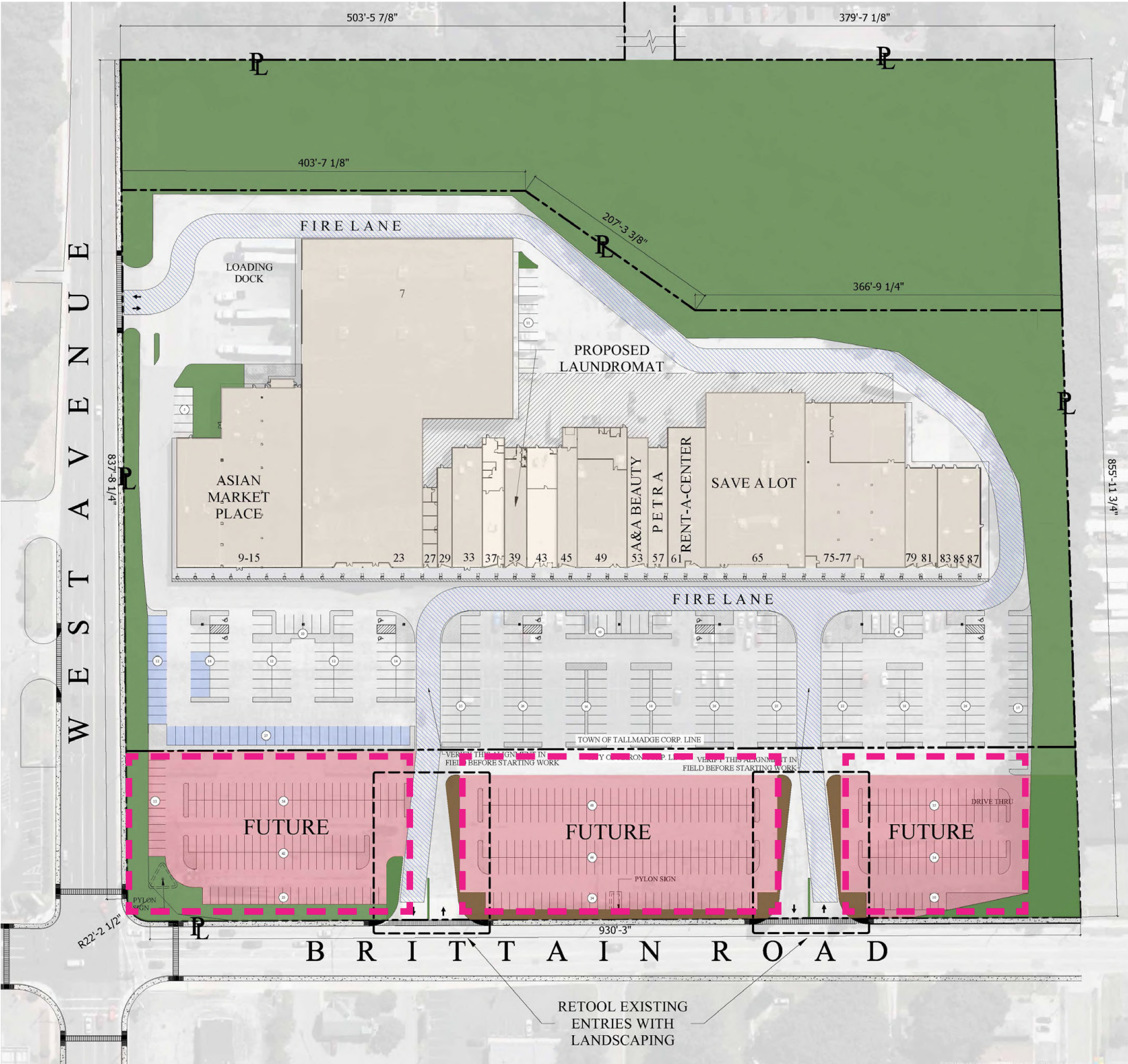 1419 Brittain Road, Akron, OH à louer Plan de site– Image 1 sur 4