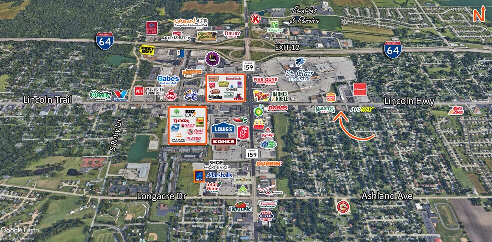 518-524 Lincoln Hwy, Fairview Heights, IL à louer - Photo de l’immeuble – Image 2 sur 2