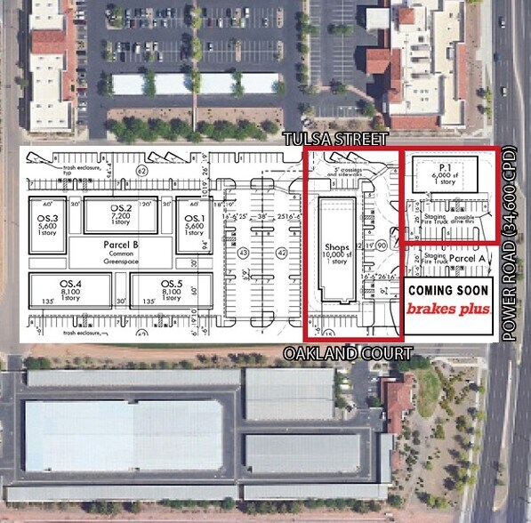 Power Road & Tulsa Street, Gilbert, AZ à louer - Plan de site – Image 2 sur 5