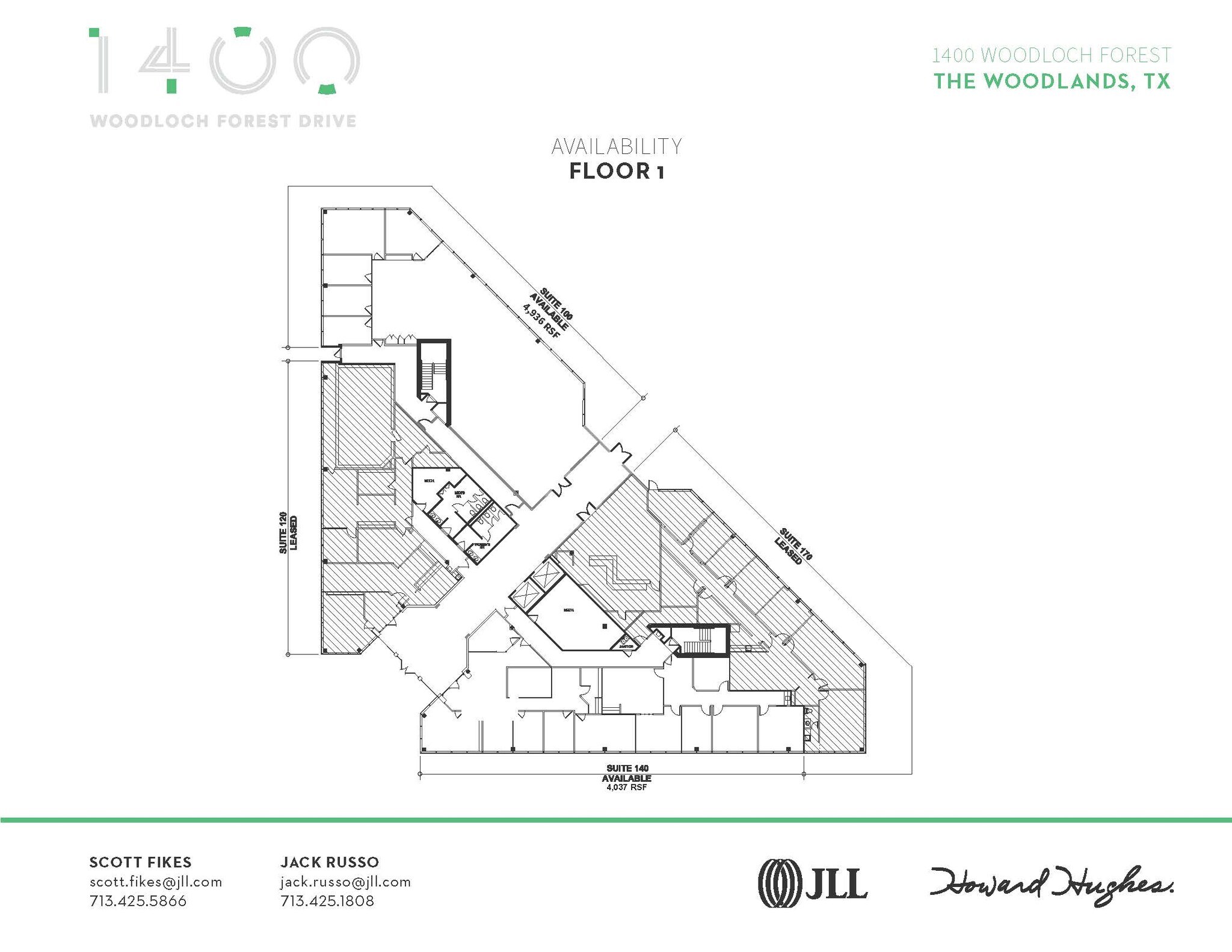 1400 Woodloch Forest Dr, The Woodlands, TX à louer Plan d’étage– Image 1 sur 1