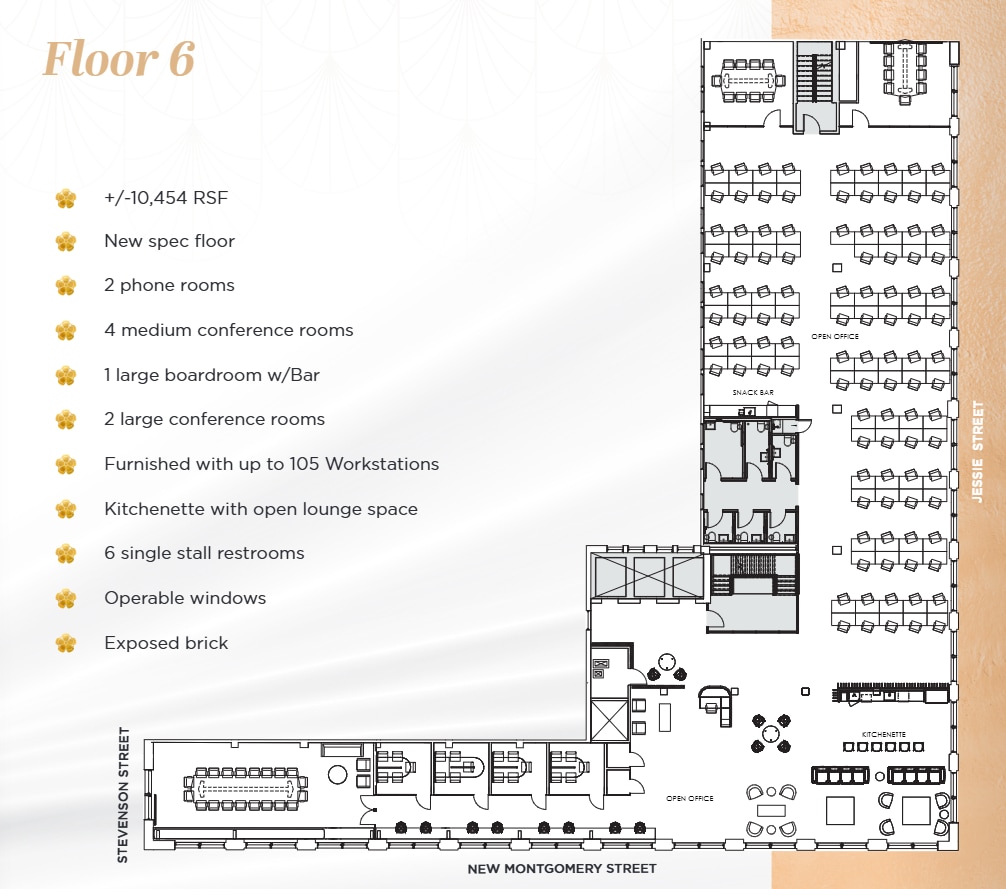 55 New Montgomery St, San Francisco, CA à louer Plan d’étage– Image 1 sur 1