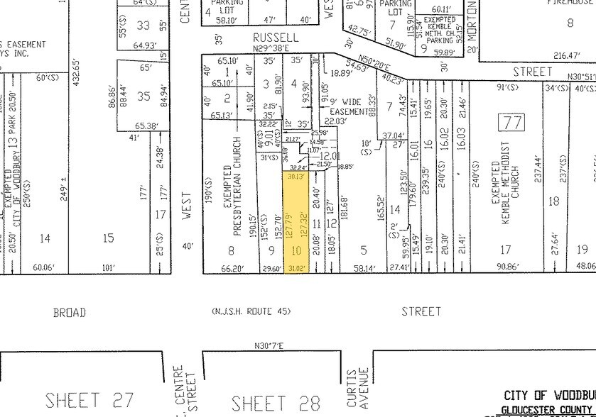 51-55 S Broad St, Woodbury, NJ à louer - Plan cadastral – Image 2 sur 4