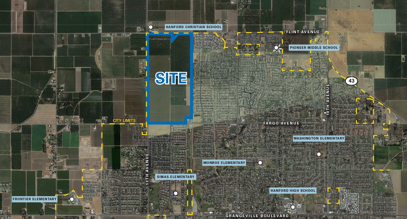 11722 Fargo Ave, Hanford, CA à vendre Aérien– Image 1 sur 2