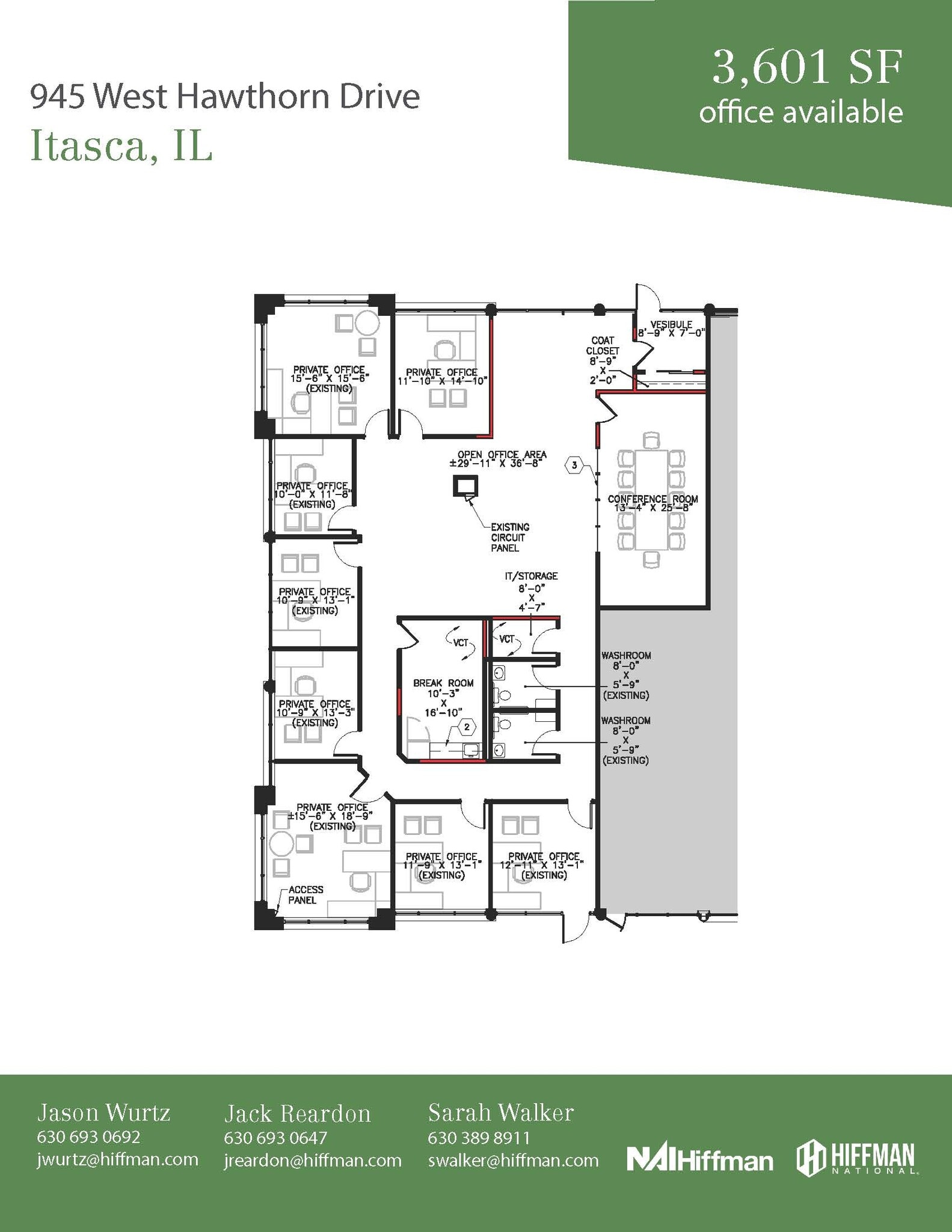 1091-1099 W Hawthorn Dr, Itasca, IL à louer Plan d’étage– Image 1 sur 1