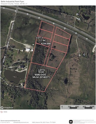 Plus de détails pour TBD Us 82 #Lot-3, Bells, TX - Terrain à vendre