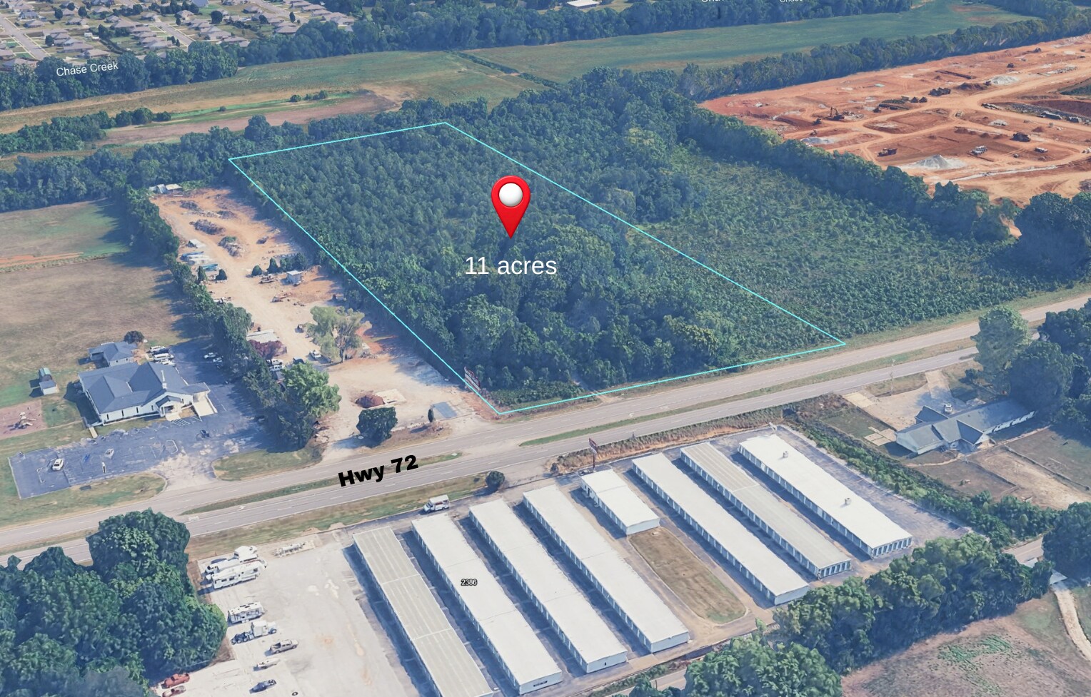 11 Acres Hwy 72 E next to rapidly growing area, Huntsville, AL à vendre Photo principale– Image 1 sur 6