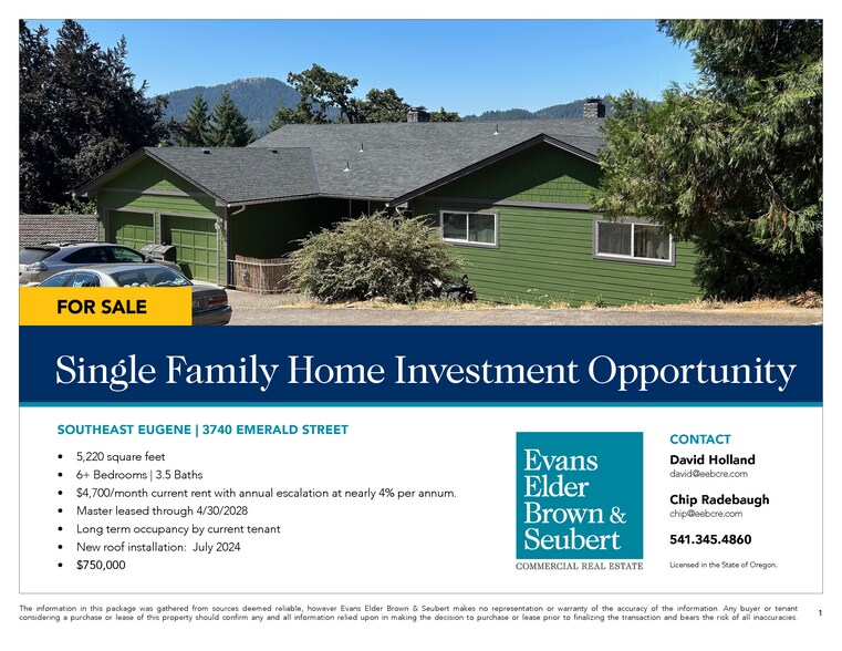 3740 Emerald St, Eugene, OR à vendre - Photo de l’immeuble – Image 2 sur 5