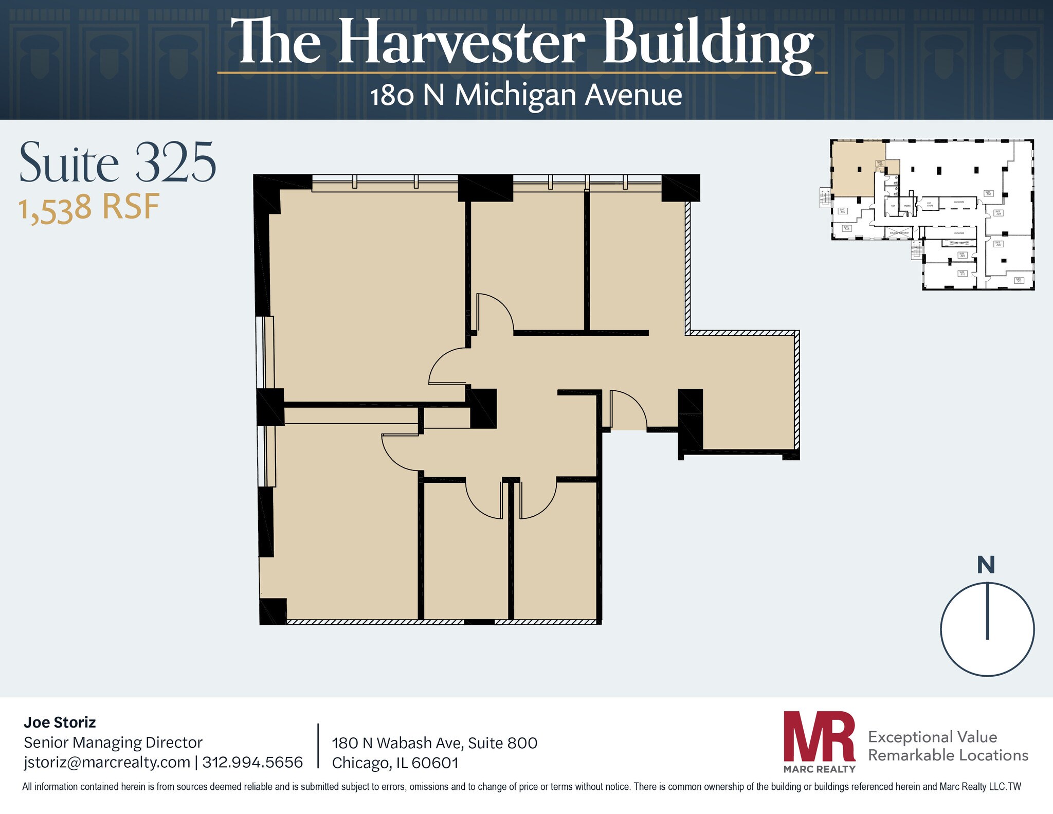 180 N Michigan Ave, Chicago, IL à louer Plan d’étage– Image 1 sur 8