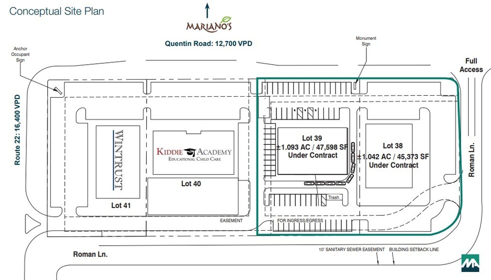 NEC Main St & Quentin Rd, Hawthorn Woods, IL à louer - Plan d’étage – Image 2 sur 2