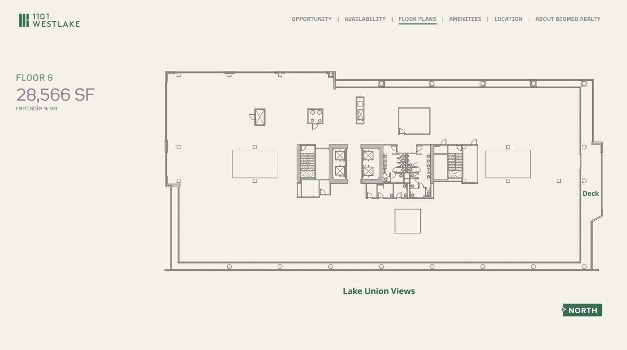 1101 Westlake Ave N, Seattle, WA à louer Plan d’étage– Image 1 sur 1