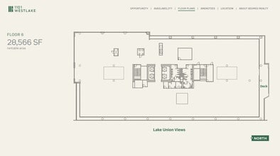1101 Westlake Ave N, Seattle, WA à louer Plan d’étage– Image 1 sur 1