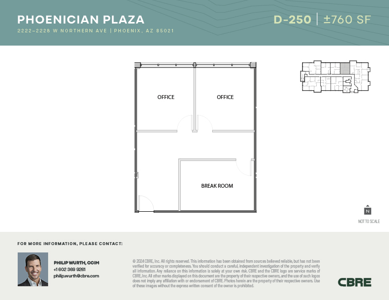 2222-2228 W Northern Ave, Phoenix, AZ à louer Plan d’étage– Image 1 sur 1