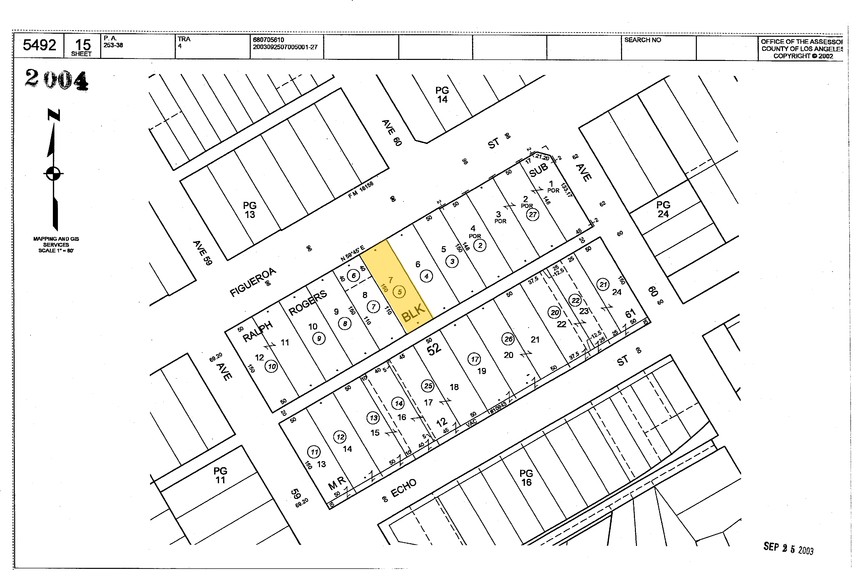 5924 N Figueroa St, Los Angeles, CA à louer - Plan cadastral – Image 2 sur 11