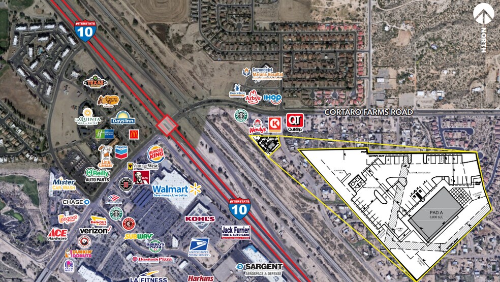 I-10 & CORTARO FARMS Rd, Tucson, AZ à vendre - Aérien – Image 2 sur 2
