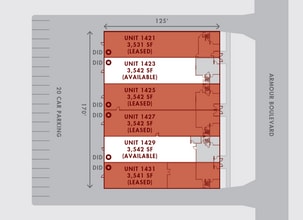 1421-1431 Armour Blvd, Mundelein, IL à louer Plan de site– Image 1 sur 1