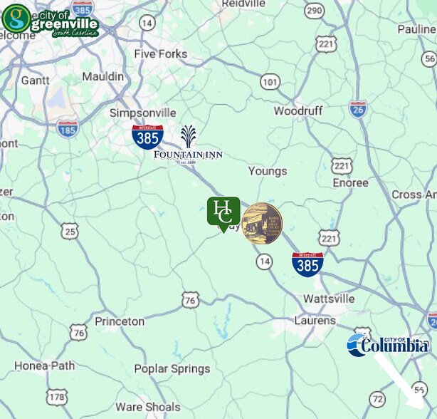 Highway 101 and Hellams Circle, Gray Court, SC à vendre - Photo de l’immeuble – Image 2 sur 2