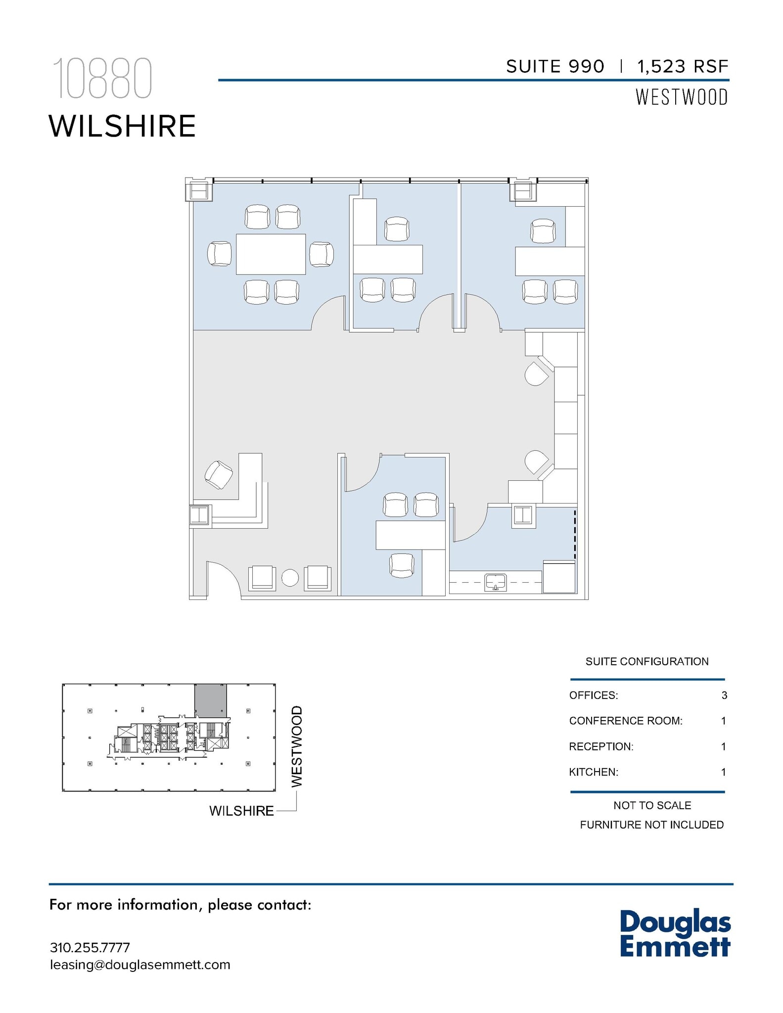 10880 Wilshire Blvd, Los Angeles, CA à louer Plan d’étage– Image 1 sur 1