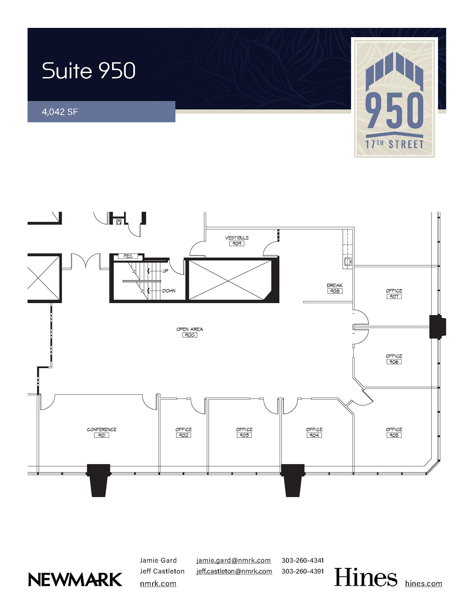 950 17th St, Denver, CO à louer Plan d’étage– Image 1 sur 1
