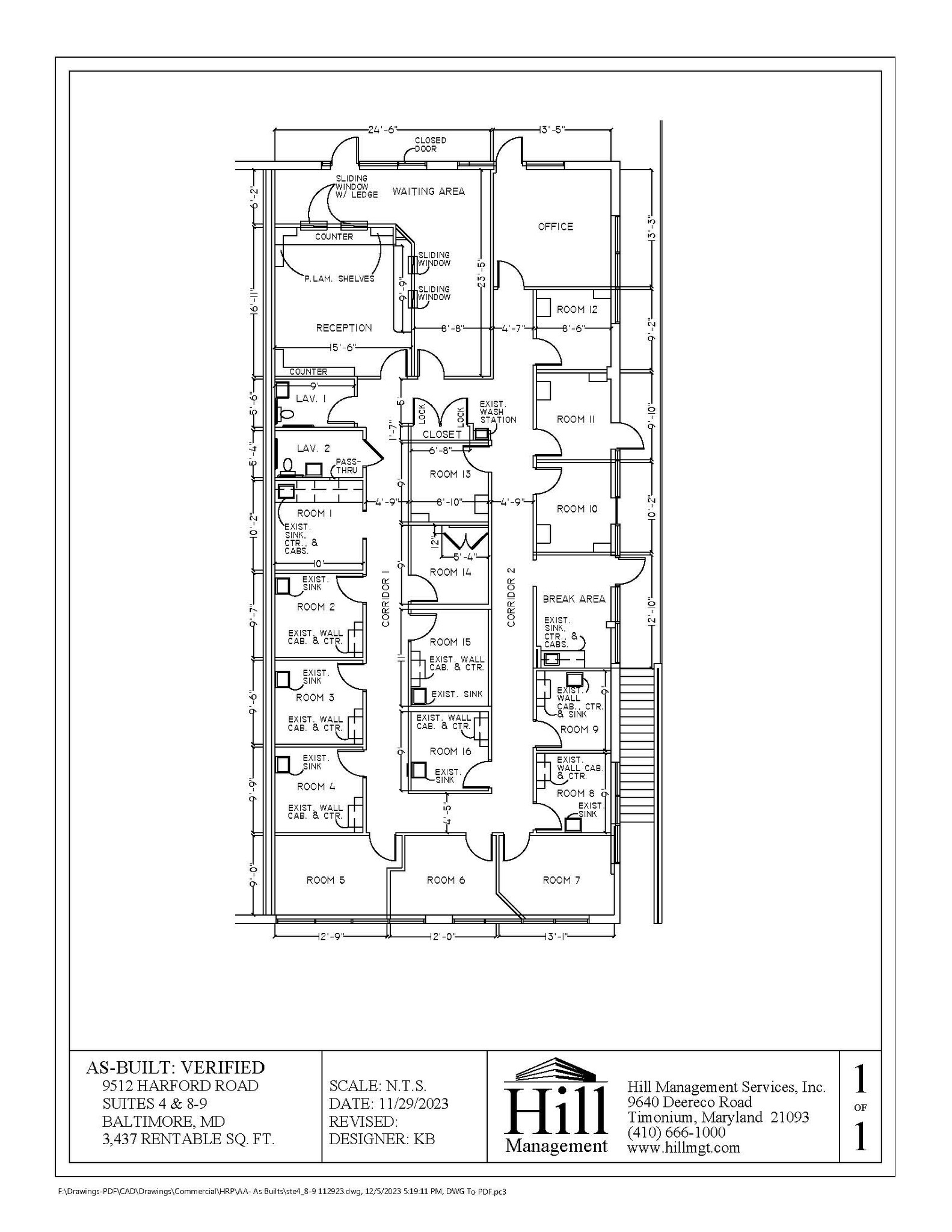 9512 Harford Rd, Parkville, MD à louer Plan d’étage– Image 1 sur 1