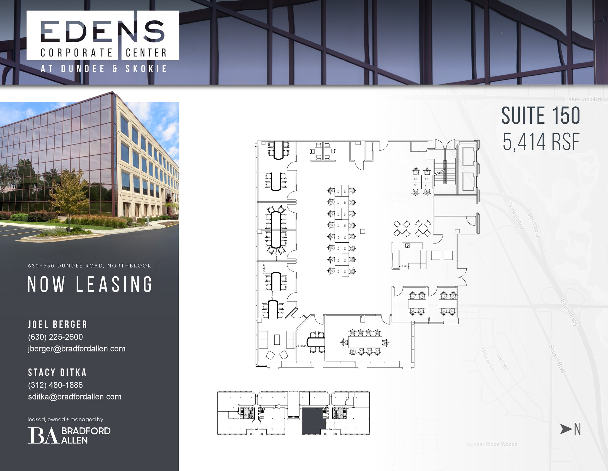 630-650 Dundee Rd, Northbrook, IL à louer Plan d’étage– Image 1 sur 1