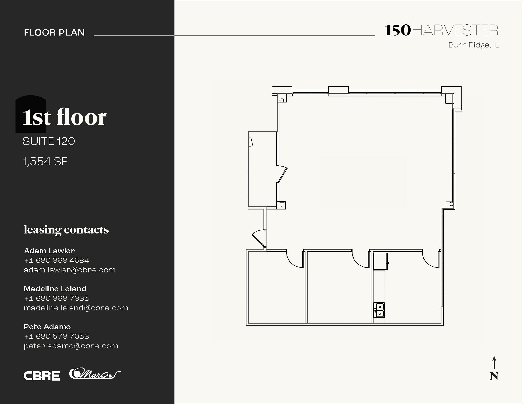 150 Harvester Dr, Burr Ridge, IL à louer Plan d’étage– Image 1 sur 1